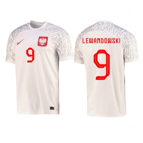 Echipament fotbal Polonia Robert Lewandowski #9 Tricou Acasa Mondial 2022 maneca scurta